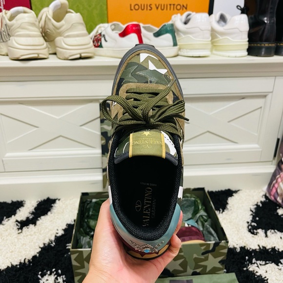 Limited Men Sz 9 (Euro Sz 42) Valentino Garavani Rockrunner Camo-star Multicolor - Picture 8 of 16